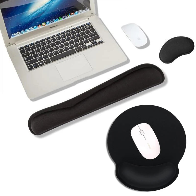 Tapis de souris ergonomique avec repose-poignet pour ordinateur de bureau et portable