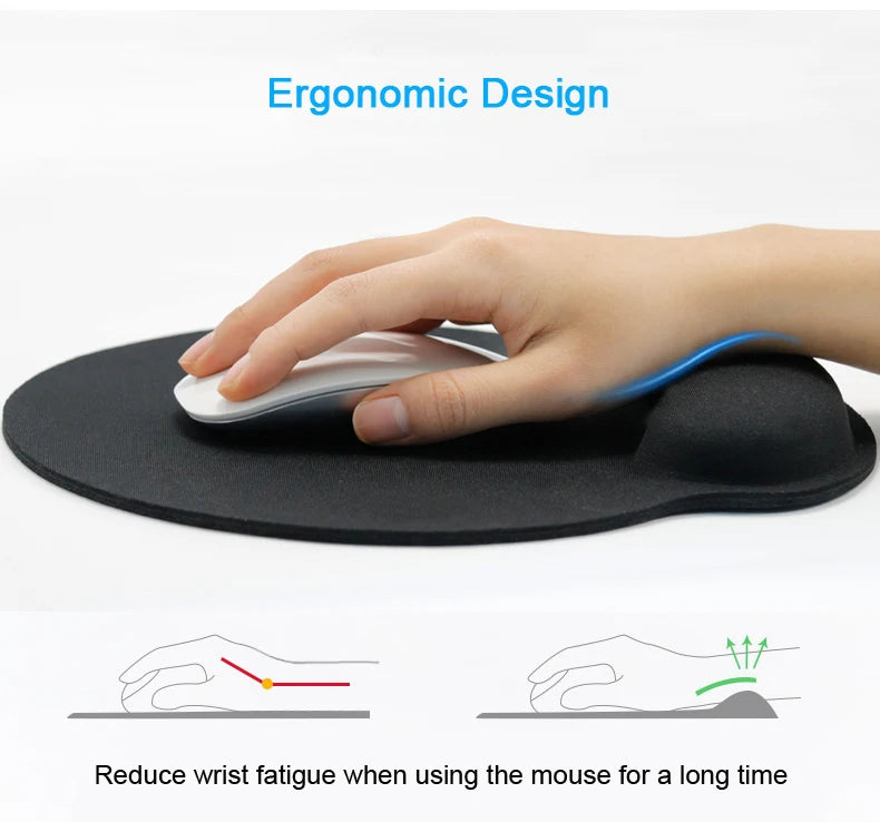 Tapis de souris ergonomique avec repose-poignet pour ordinateur de bureau et portable