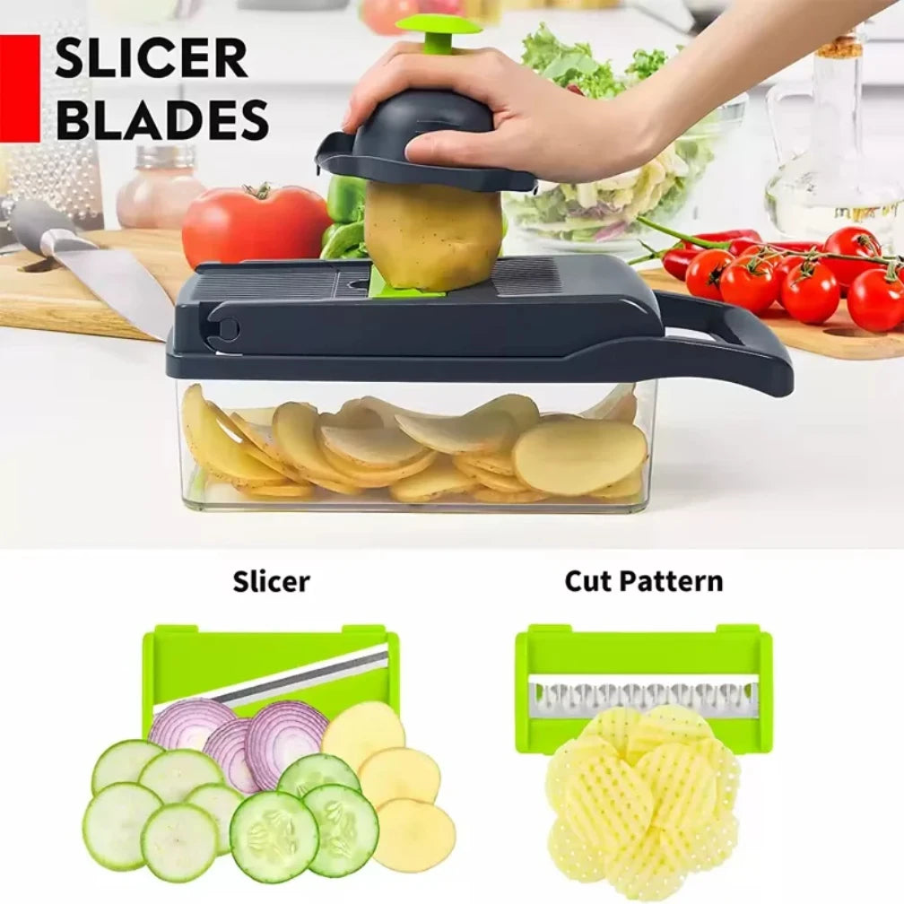 14/16pcs Coupe-légumes et fruits multifonctionnel
