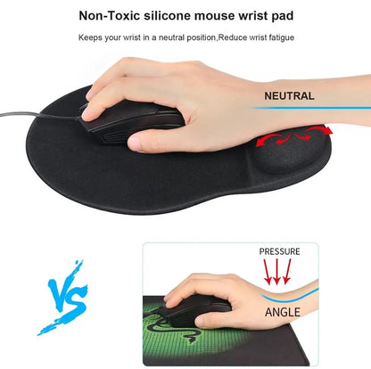 Tapis de souris ergonomique avec repose-poignet pour ordinateur de bureau et portable