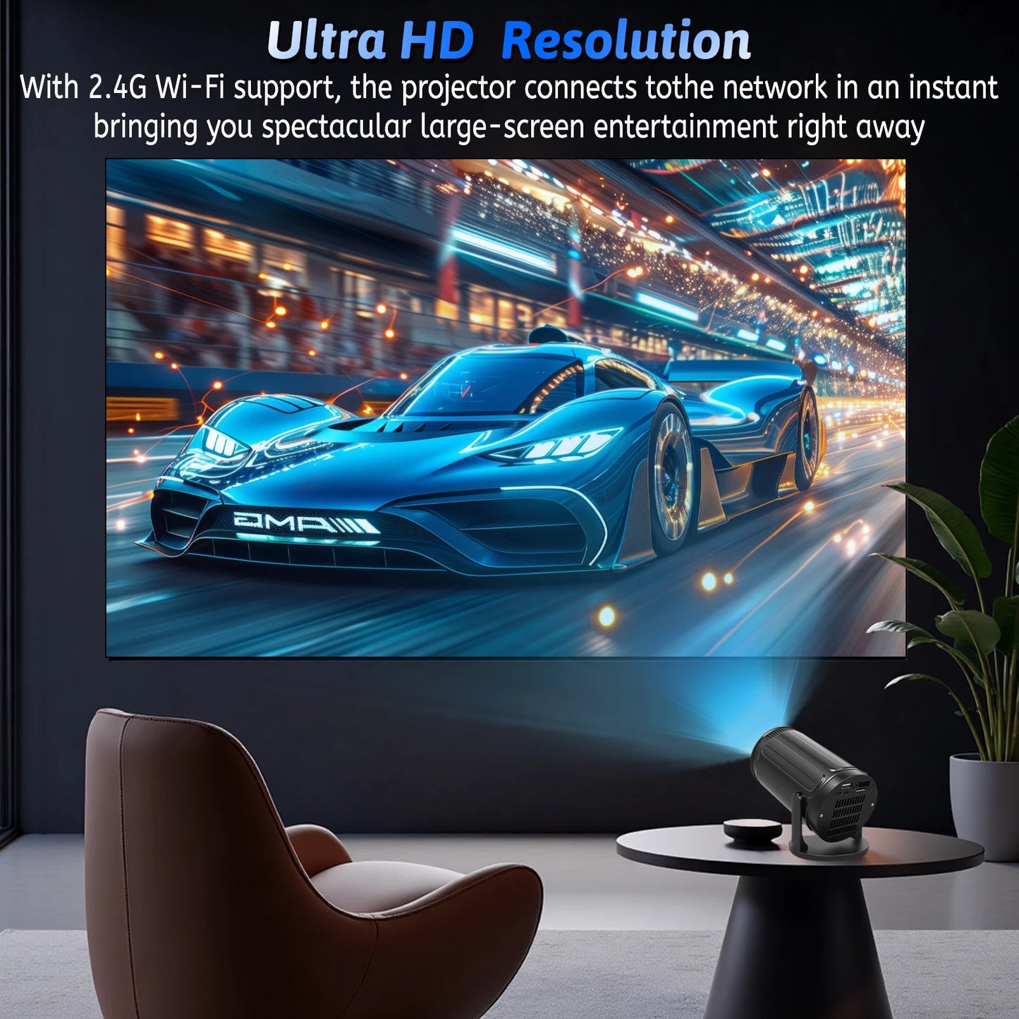 Home Cinema Outdoor Projetor RY008 PRO 4K