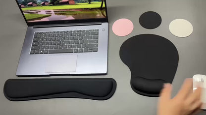 Tapis de souris ergonomique avec repose-poignet pour ordinateur de bureau et portable